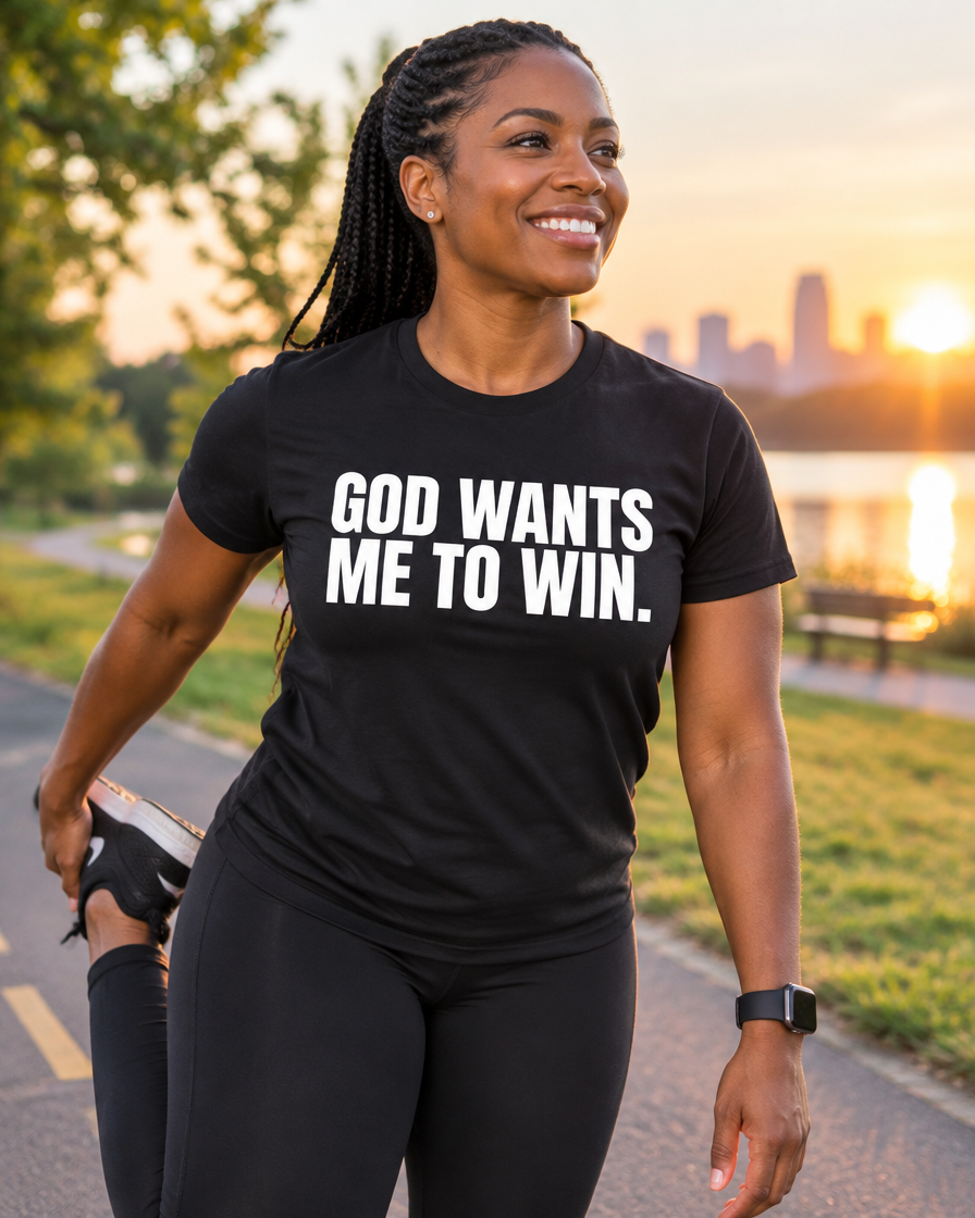 God Wants Me To Win tee lifestyle